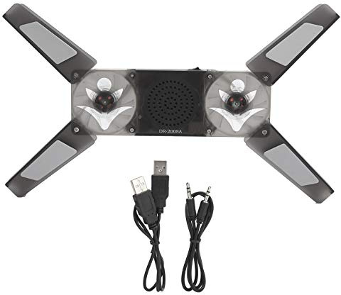 Laptopkylare, bärbar kylfläkt Fällbar bärbar infällbar USB-driven LED LED blått ljus med 2 kylfläktar för bärbar dator för bärbar dator för dator