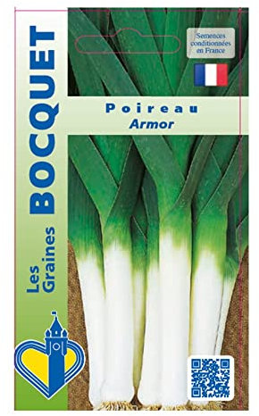 Sachet de graines potagères Poireau Armor- Les Graines Bocquet