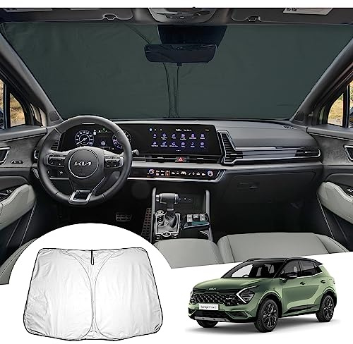 GAFAT Compatible con Kia Sportage 2016-2024 2025 Parasol para Parabrisas Interior, Parasol Sportage 2023 2022, Protección UV, Accesorios