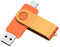 Yaxiny Clé USB C 8 Go OTG, USB 3.0 et Type C Flash Drive pour Smartphone Android - Métal Orange
