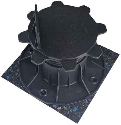 diconfa 100x Terrassenpads Gummigranulat 160x160mm, 3mm stark - WÄHLBAR - Dicke 3mm bis 20mm - Menge 1 bis 300 Stück - Gummipads Regenerat Plattenlager Stelzlager Terrassen-BAU Gerüstbau Transport