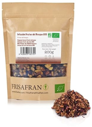 FRISAFRAN | Infuso di Frutti di Bosco Bio 200g | Rilassante | Ricco di Vitamine | Tisana Biologica | Tè ai Frutti di Bosco