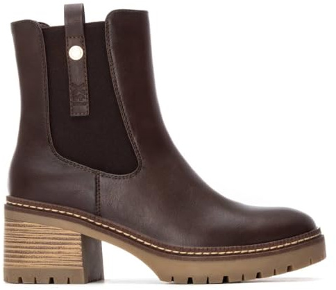 XTI - Botín Mujer Marron - Calzado Cómodo y Versátil - Moda casual - Modelo 14445603 (Talla 38)