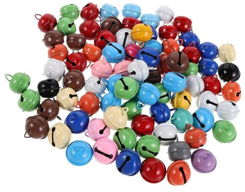 SHINEOFI 100pezzi Campanellini per Animali Domestici Colorati da Campanellini per Collare per Cani e Gatti Ciondoli Decorativi per Natale e Feste Accessori per Collare per Piccoli Animali