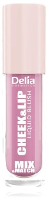 Delia Cosmetics – Mix & Match – Cheek & Lip 04 - Blush Liquido per Guance e Labbra – Blush in Crema – Tonalità Naturale – Finish Satinato – Formula Vegana – 4 ml