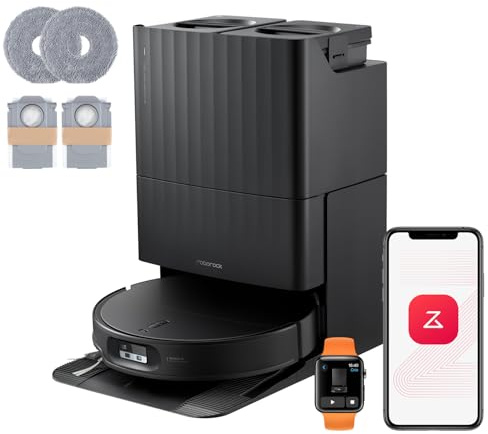 roborock Qrevo Edge 2 Set Robot Aspirapolvere Lavapavimenti 25.000Pa, Nero