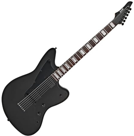 G4M 638 Baritone Electric Guitar, Blackout | 27 Roasted Maple Neck Ideal for Low Tunings, Balanced Low-End with .013-.062 Strings, Dual Ceramic Humbuckers, Blackout