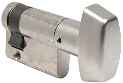Tesa Assa Abloy 520B4010N Cilindro Estándar TE5 Niquelado 40B x 10 mm Medio Cilindro Botón Leva Corta