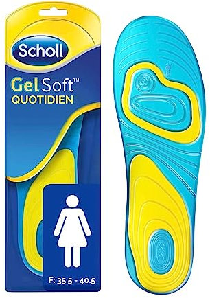 Scholl Semelles GelSoft Chaussures Femme Quotidien Pointure de 35,5 à 40,5 - 1 paire