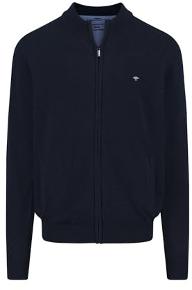 Fynch-Hatton Hombre Cardigan-Zip Chaqueta Punto Not Applicable, Azul (Navy 690), Large