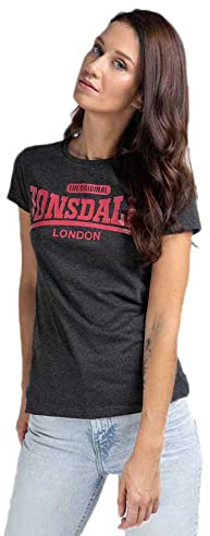 Lonsdale Damen Tulse T-Shirt, Marl Black, M EU