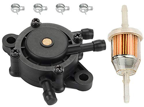 Hippotech Pompa carburante con pinze filtro carburante per JD LA110 LA115 LA145 LA105 LA120 LA125 LA130 LA135 LA140 LA150 LA155 LA165 LA175 Tosaerba
