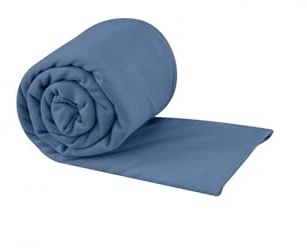SEA TO SUMMIT - Pocket Towel Reisehandtuch S - Mikrofaser Handtuch - Kompakt - Ultra saugfähig & Schnelltrocknend - Leicht - Aufhänger & Tasche - Wandern - 40 x 80cm - Moonlight Blue - 50g