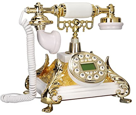 Altes Antikes Telefon, FSK und DTMF Dual System Retro Schnurgebundenes Telefon, Dekoration für Schlafzimmer, Wohnzimmer, Büro, für Freunde und Geschäftspartner