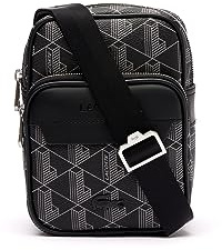 Lacoste Nh4409lx Sac à main pour homme, monogramme noir gris, taille unique UE, Monogramme Noir Gris, Taille unique