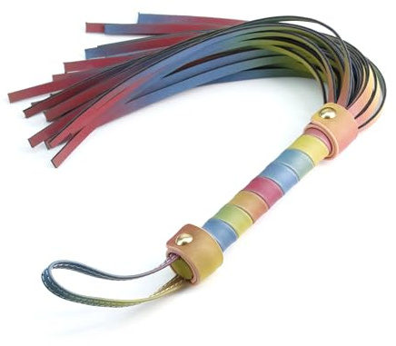 NS Novelties Spectra Bondage Flogger Arcobaleno Fruste e frustini e fustigatori per giochi erotici Multicolor 49,8 cm