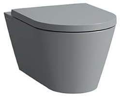 Laufen Kartell WC suspendu, chasse deau basse, sans rebord, 545x370x355mm, H8203377580001, Couleur: graphite mat