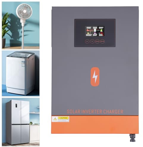 Hybrid Wechselrichter 6200W, Solar Wechselrichter mit 120A MPPT für 48V Blei-Säure- und Lithium-Ionen-Batterien