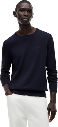 Tommy Hilfiger Men’s Essential Cotton Crew Neck Jumper, Blue (Desert Sky), 3XL