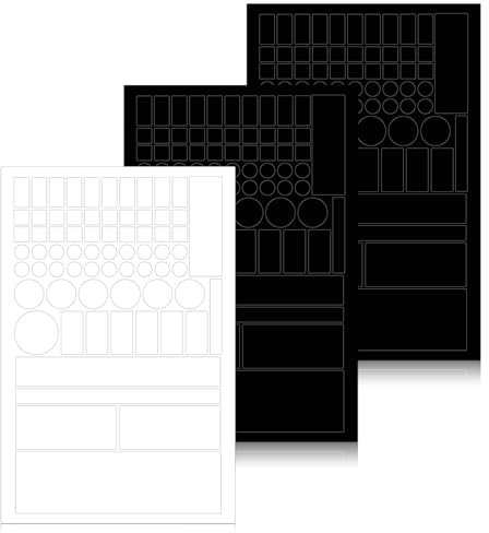 ZEYIYER Abdunklungsfolie 3 Blatt, Licht Dimmer Folie, Abdunklungsfolie Fenster, Licht Dimmen Aufkleber, Lichtblockierende Aufkleber, Lichtabkleben LED-Licht-Abdunkelungsaufkleber