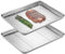 Navaris Half Sheet Baking Pan Breading Trays w Racks - Stainless Steel Oven Tray with Rack - Cookie Sheets for Roasting Baking Cooling - Set of 4 40x30cm (15.7x11.8)