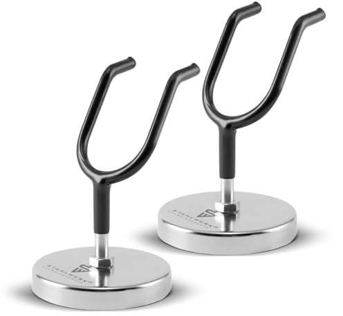 STAHLWERK 2 soportes para pistola de pintura con base magnética, soporte universal para estantes y otras superficies magnéticas, color negro. Más flexibilidad para trabajos de pintura gracias a su