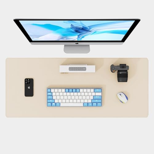 DAWNTREES Waterproof Mouse Pad, 60×35 cm PU Leather Mat, Non-Slip Office Desk Protector, Home Work Essential