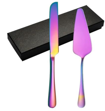 TAMTAK 2Pcs Cake Knife Shovel Set Stainless Steel Tableware Kit Cake Cutting Tools Pie Pizza Spatula Wedding Birthday Party Supplies
