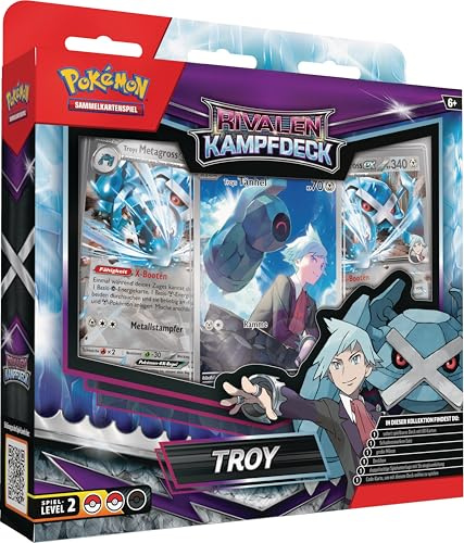 Pokémon-Sammelkartenspiel: Rivalen-Kampfdeck – Troy (1 sofort spielbares Deck mit 60 Karten)