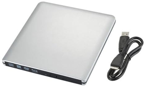 Unità ottica esterna ultrasottile con masterizzazione Blu-Ray 4K, USB 3.0, riproduzione DVD, R/W 3D, masterizzatore CD/DVD