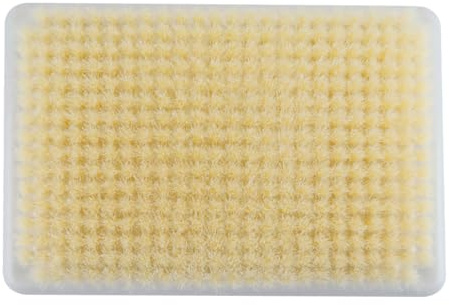 Durlo Cepillo exfoliante de pared para espalda, con gancho autoadhesivo, manos libres para ducha y cuerpo de cerdas suaves.