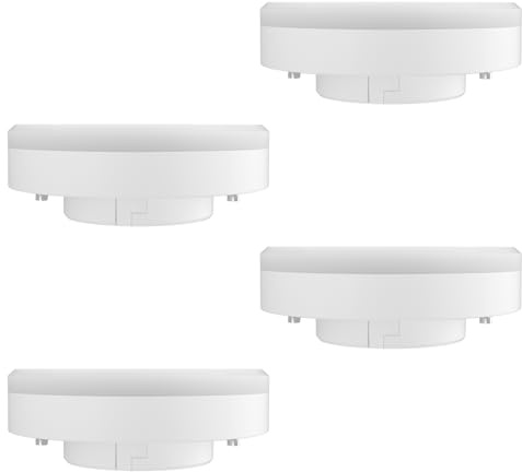 ORALUCE GX53 LED Bulbs, 6W=50W, Warm White 2700K, 556LM, Pack of 4 | Spotlight Bulbs, Save Energy, Flicker-Free, Non-Dimmable, CRI 82, for Under-Cabinet Lights, Ceiling Lights, Kitchens