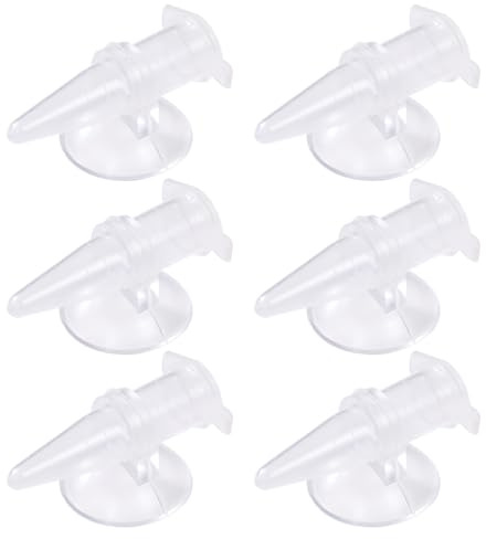 Bwuikim Paquete de 6 comederos para peces y camarones para instalación de peceras, tazas de alimentación de observación para tanques de peces, taza de succión