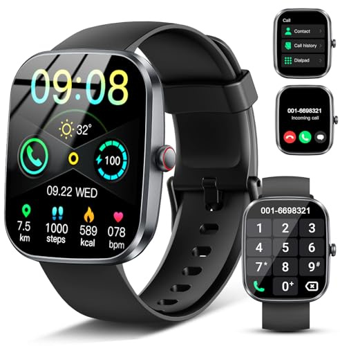 Smart Watch, 1.91 HD Bluetooth 5.4 Calling 2026 Smartwatch for Men Women | SPO2/Heart Rate/Sleep Monitor, 115+ Sport Modes Fitness Activity Trackers, IP68 Waterproof Step Counter for Android iOS