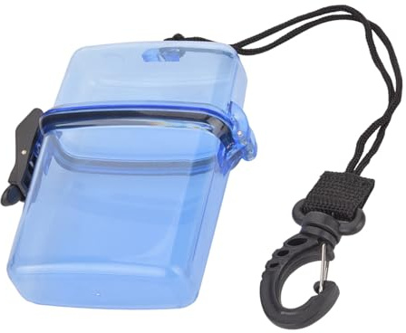Hidyliu Plastic Kayak Seal Box with Climbing Buckle for Waterproof Protection of Cameras and Phones Lightweight and Portable 11x7x3cm Quantity 1 (Transparent Blue)