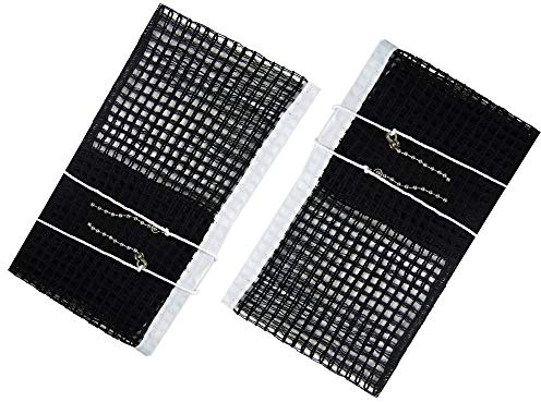 Comesee Ping Pong Nets Replacement, with Chain Tension Table Tennis Nets for Any Table 60 to 72 Inch, 2 Pack Black