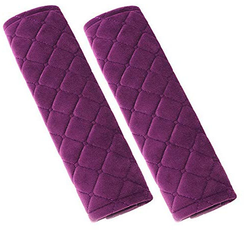 CHENGZI Universale Sicherheitsgurt-Polster, weiche Komfort-Sicherheitsgurt-Schultergurt-Bezüge (Lila-A)