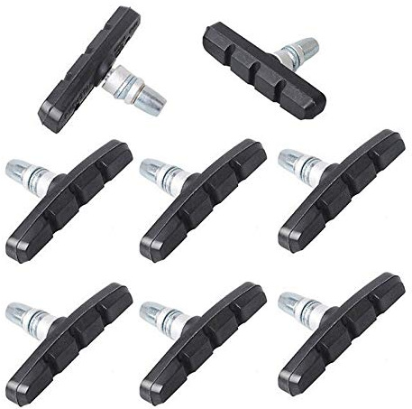 XNJIHWA 4 Pairs V-Brake Brake Pads 70mm V Brake Blocks Set with Spacers V Bike Brake Pads for V Brakes U-Brake and Cantilever
