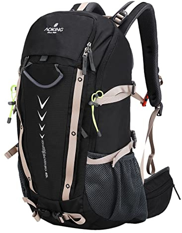 Aoking,Mochila de senderismo/escalada,40 L,YJN79807,Elementos estándar:tablero de malla de flujo de aire desmontable,impermeable,silbato SOS,cubierta para lluvia