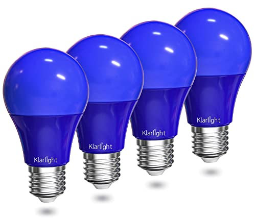 Klarlight 9W E27 Blaue Glühbirnen 9w A60/A19 LED-Glühbirne Blaue E26 LED-Glühbirne 720LM 4er Pack dekorative Led-Lampe für Partys, Bühnen, Innendekorationen