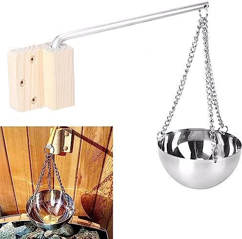 Sauna De Cuvette D'Arome, 850 ML Bol Sauna Bol D'ArôMe Sauna En Acier Inoxydable Accessoires Sauna Pour Spa Bol D'évaporation De Sauna Bol Suspendu Bol D'huile Essentielle Accessoires Salle De Sauna