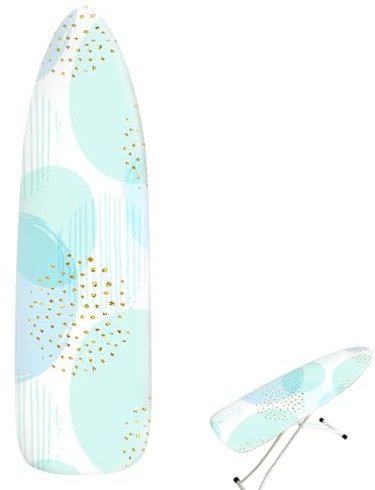 XTDMJ Copriasse da stiro per ferro da stiro, 140 x 50 cm, rivestimento per asse da stiro comodo e veloce per ferro da stiro a vapore