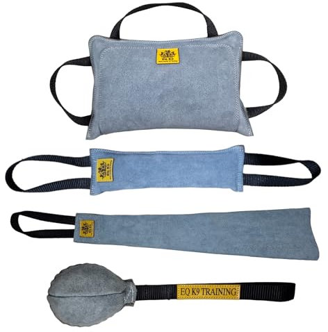 EQ K9 Hund Zerrspielzeug Set, Hund Biss Training Set für IGP, Polizei, Wachhund, Hund Agility (Grau)