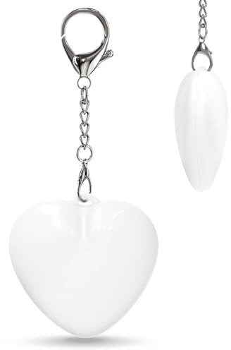 Cynlsum Lampe de sac à main avec capteur automatique en forme de cœur - Idée cadeau pour fille et femme - Accessoire de sac à main léger pour femme - Blanc
