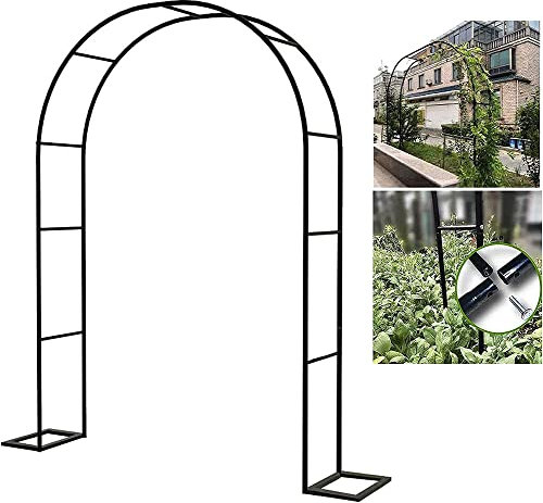 sjdoPulse Arche De Jardin, Tonnelle À Roses en Métal, Cadre D'Arches De Fleurs, Jardin D'Arche Extérieur pour Roses Et Plantes Grimpantes, Mariage, Anniversaire, Fête d'anniversaire,Vert,W3.5M*H2.2M