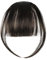 LOPHE Clip in Pony, Clip on Air Bangs Französischer Pony, Einteilige Perücke mit natürlichem Pony, Haar-Pony für den, Pony-Verlängerung für Damenperücken(Braun-Schwarz)