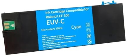 PHOVYAFI Nachfüllbare Tintenpatrone 220 ml kompatibel mit EUV EUV2 EUV3 EUV4 EUV5 Kompatibel mit Roland LEF-20 LEF-10 LEF-12 LEF-300 LEC-330 LEC-300 540(Empty Refill EUV3-C)