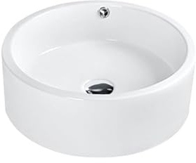 KOHUS Lavabo de Baño Lavabo de cerámica sobre encimera, Lavabo de baño for el hogar, Lavabo de cerámica, Lavabo artístico con encimera Ovalada Lavabo de Tocador para Encimera de Baño
