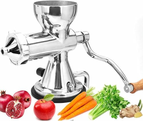 YGHBFRSZ Manuale di Erba di Grano, Liquefielder di Casa Portatile, Sneaker di Ginger Vegetale Speciale con Manovella Multifunzionale, per Frutta, Verdura, Erba di Grano, Zenzero, Granata