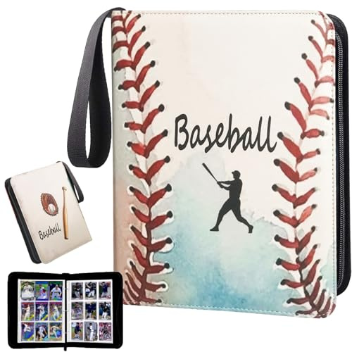 Baseball Card Binder 900 Pockets,Trading Cards Holder Card Collectors Album,Dustproof Card Storage Book with Removable Sleeves